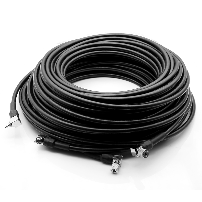 ALIENTECH DUO II /DUO 3 /PRO series extension coaxial cable that RG223/CG240/RG8 with QMA male and female connectors for DJI/Autel remote control to ALIENTECH antenna signal booster.