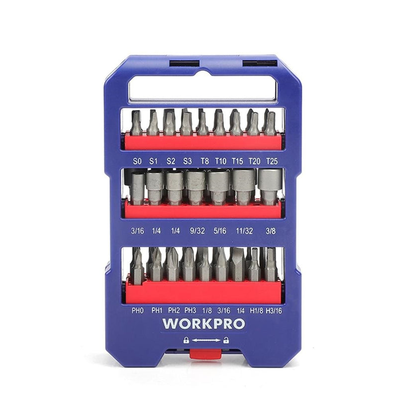 WORKPRO 51-piece Screwdriver bits Set multi bits set with Slotted Phillips Torx Hex Bits and Nut Driver