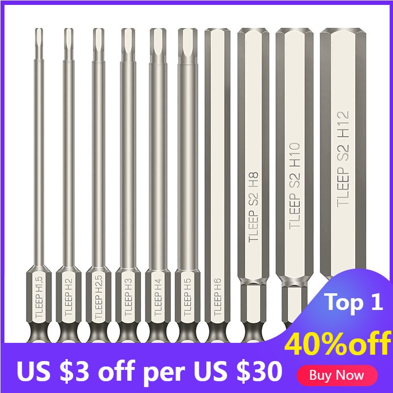 MulWark Allen Wrench Drill Bits Metric and SAE, 3 Long Magnetic