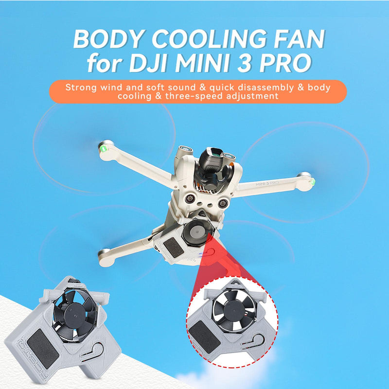 For DJI Mini 3 Pro Drone Cooling Fan Drone Body 3-speed Flight Adjust Heat Accessories Dissipation Noise Heat Sink Redu D5Q7