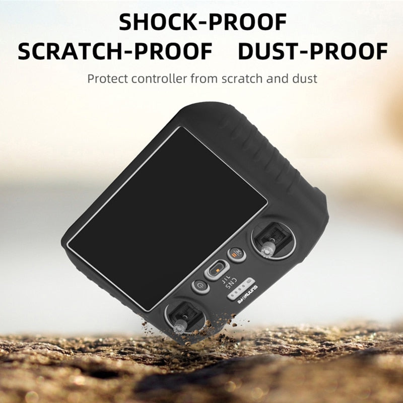 Mini 3 Pro Silicone Case Sleeve ScratchProof Protection Shell Cover With Sun Hood Sunshade For DJI RC Remote Control Accessories