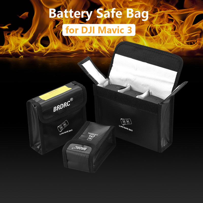 for DJI Mavic 3 Drone Battery Safe Bag Storage Case Transport Safety Protector Explosion-proof Accessory