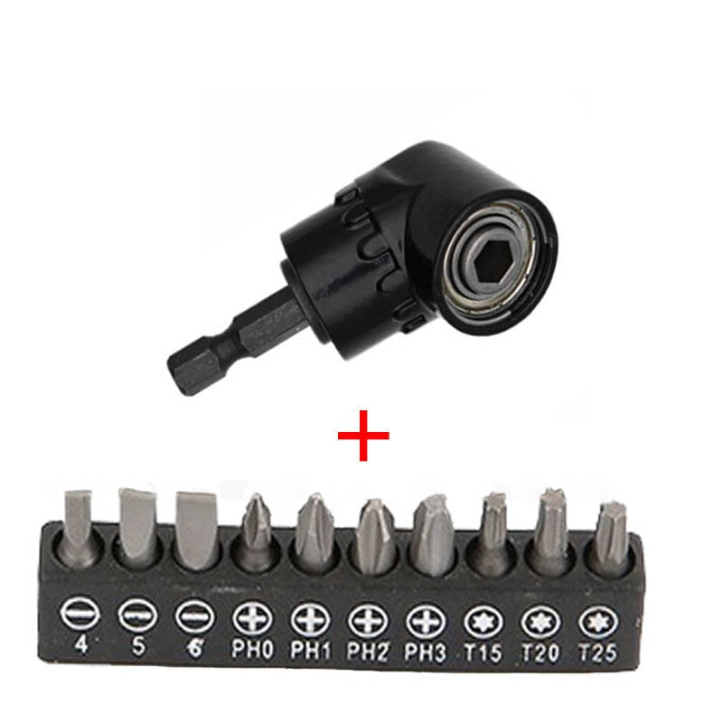 1/4'' Hex Screwdriver Bit Set 105 Degree Angle Bit Socket Holder Adapter Adjustable Angle Screwdriver Drills Electric Tool Parts