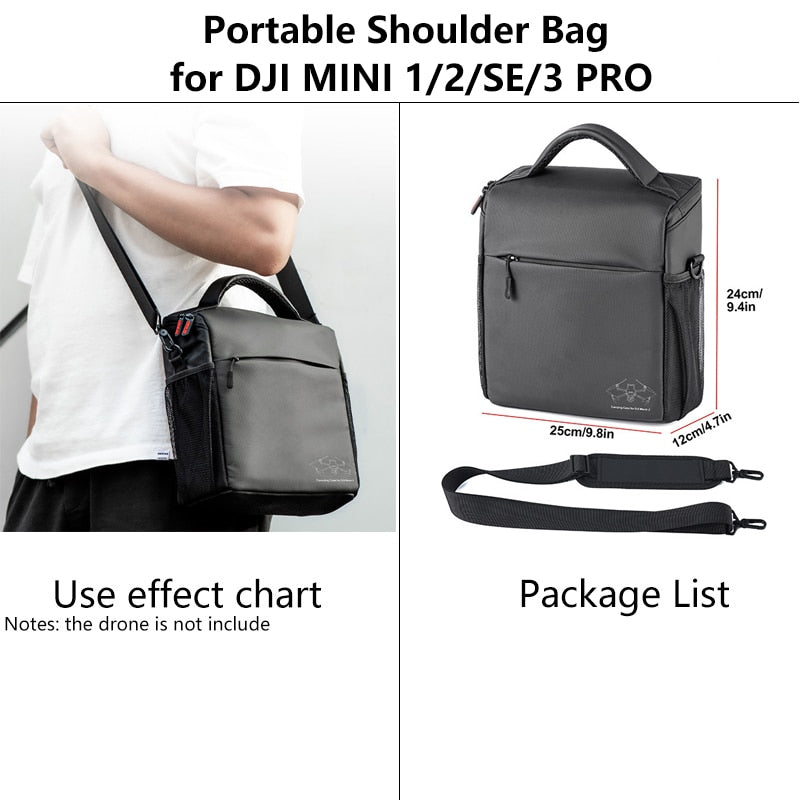 DJI Mini 2 Storage Bag Handbag PU Shoulder Bag Portable Carrying Case Waterproof Box For DJI Mavic Mini 2 3 SE Drone Accessories