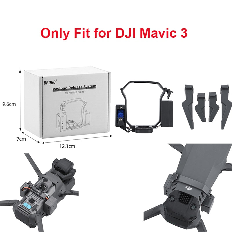 Thrower for DJI Mavic 3/Maivc 2 Pro Mini Air 2S/Mini 3 Pro FIMI X8 SE 2020 Delivery Parabolic Drone Airdrop System