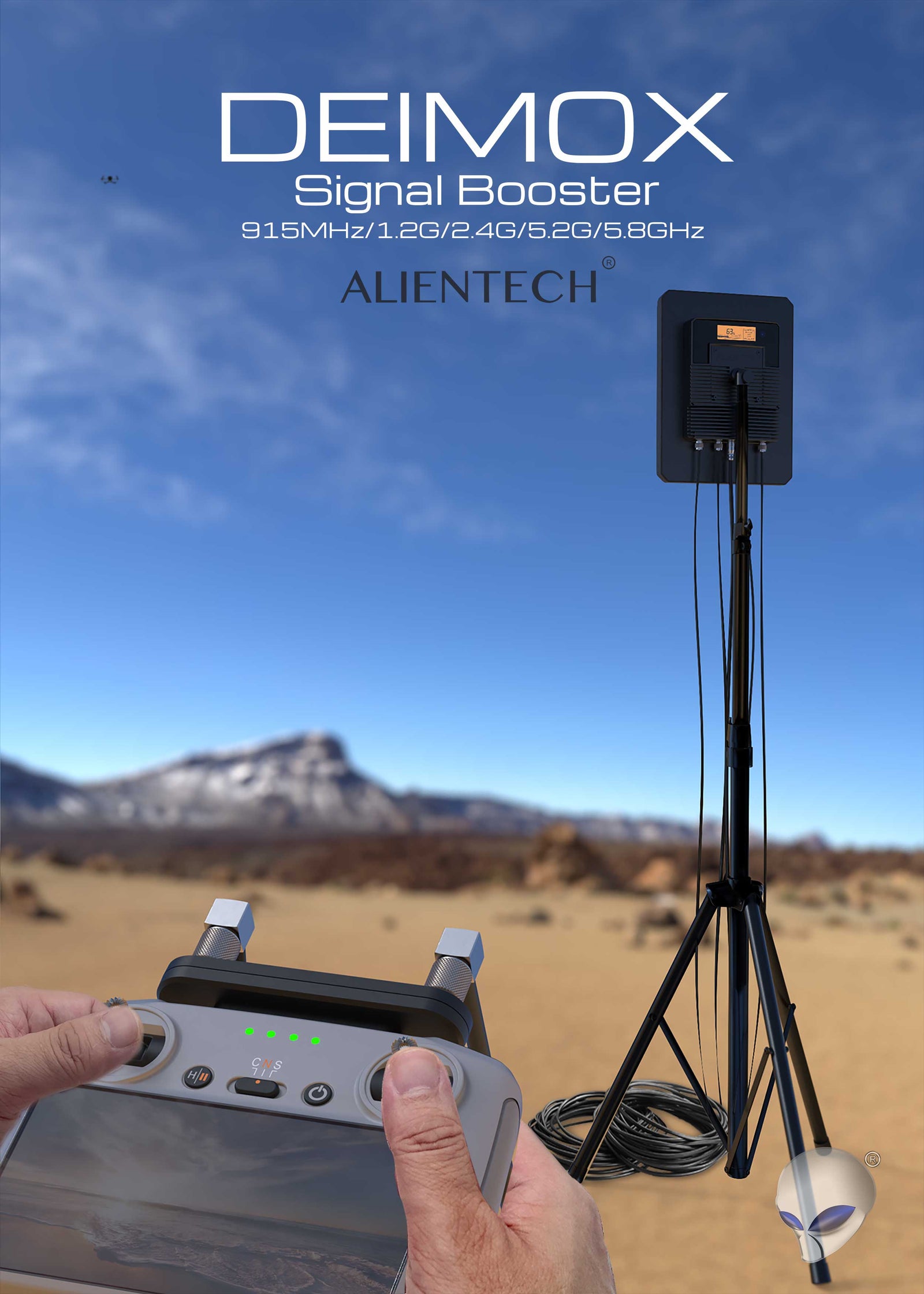ALIENTECH DEIMOX Antenna Signal Booster Range Extender with 4pcs ...