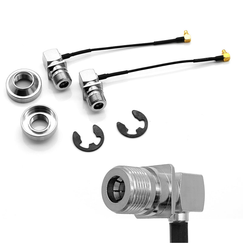 One Pair of QMA Connector with Cable and Fastener for All ALIENTECH DUO II Signal booster Antenna