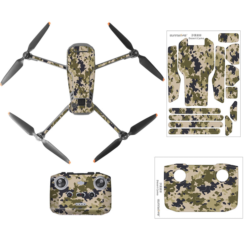 PVC Skin Stickers for DJI Mavic 3 Drone Decal Skin Sticker Drone Body + Remote Controller + Arm Stickers Protective Film