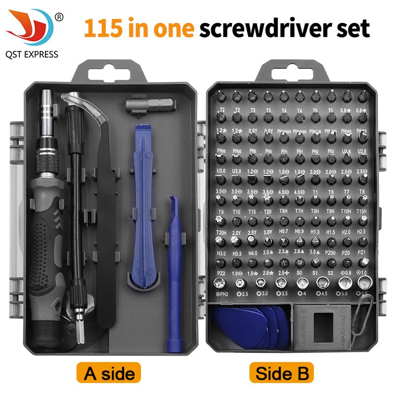 115 In 1 Screwdriver Set Magnetic Screwdriver Set Phone Repair PC Tool Kit Precision Torx Hex Screwdriver Hand Tools