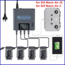 Multi Charger for DJI Air 2s Mavic Air 2 Battery Charger Remote Control Intelligent Fast Charging Hub LCD Display Accessories