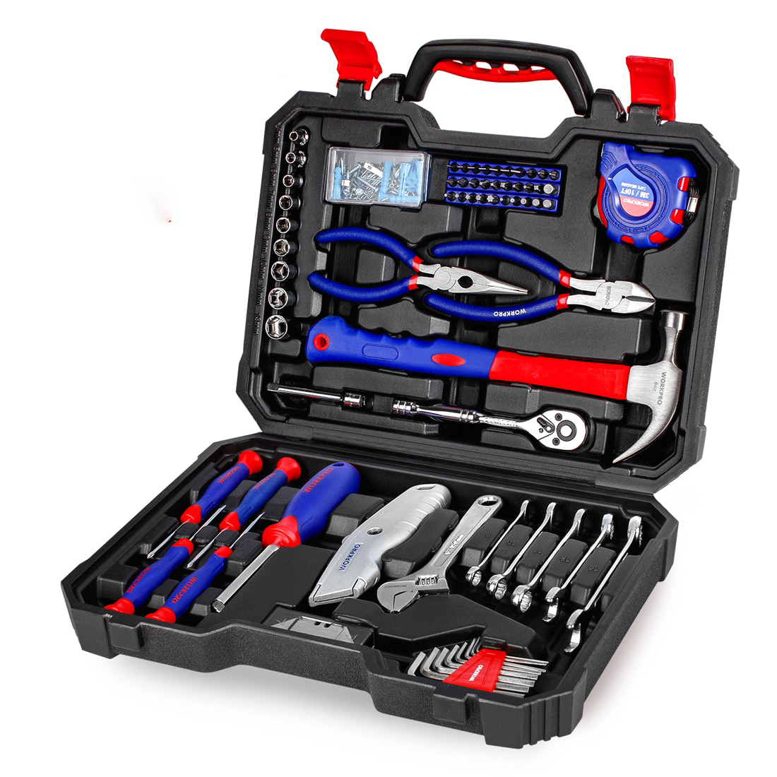 WORKPRO 160PCS home Tool Set Hand Tools for Daily Use Househould Tool