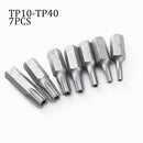 10pcs/lot 25mm Torx Screwdriver Bits With Hole T10 T15 T20 T25 T27 T30 T40 1/4 Inch Hex Shank Electric Screw Driver Star Bit Set