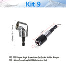 Adjustable 105 Degree Right Angle Driver Screwdriver Tools Set 1/4 Hex Shank For Power Drill Screwdriver Bits Tools
