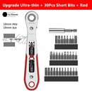 Upgrade 36 Teeth Ratchet Two-way Screwdriver Multi-function Turning Right Angle Screwdriver Set For Narrow Space DIY Hand Tool