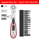 Upgrade 36 Teeth Ratchet Two-way Screwdriver Multi-function Turning Right Angle Screwdriver Set For Narrow Space DIY Hand Tool