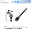 Adjustable 105 Degree Right Angle Driver Screwdriver Tools Set 1/4 Hex Shank For Power Drill Screwdriver Bits Tools