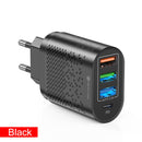 ANSEIP USB 48W PD Quick Charge USB Type c Wall Charging For iPhone 12 11 Samsung Xiaomi Mobile 4 Ports EU US Plug Charge Adapter