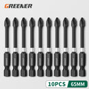 Greener Screw Electric Screwdriver Set 50 65 70 90 150mm Impact Strong Magnetic Batch Head Cross High Hardness Hand Drill Bit