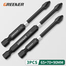 Greener Screw Electric Screwdriver Set 50 65 70 90 150mm Impact Strong Magnetic Batch Head Cross High Hardness Hand Drill Bit