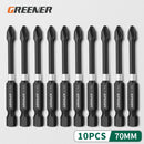 Greener Screw Electric Screwdriver Set 50 65 70 90 150mm Impact Strong Magnetic Batch Head Cross High Hardness Hand Drill Bit