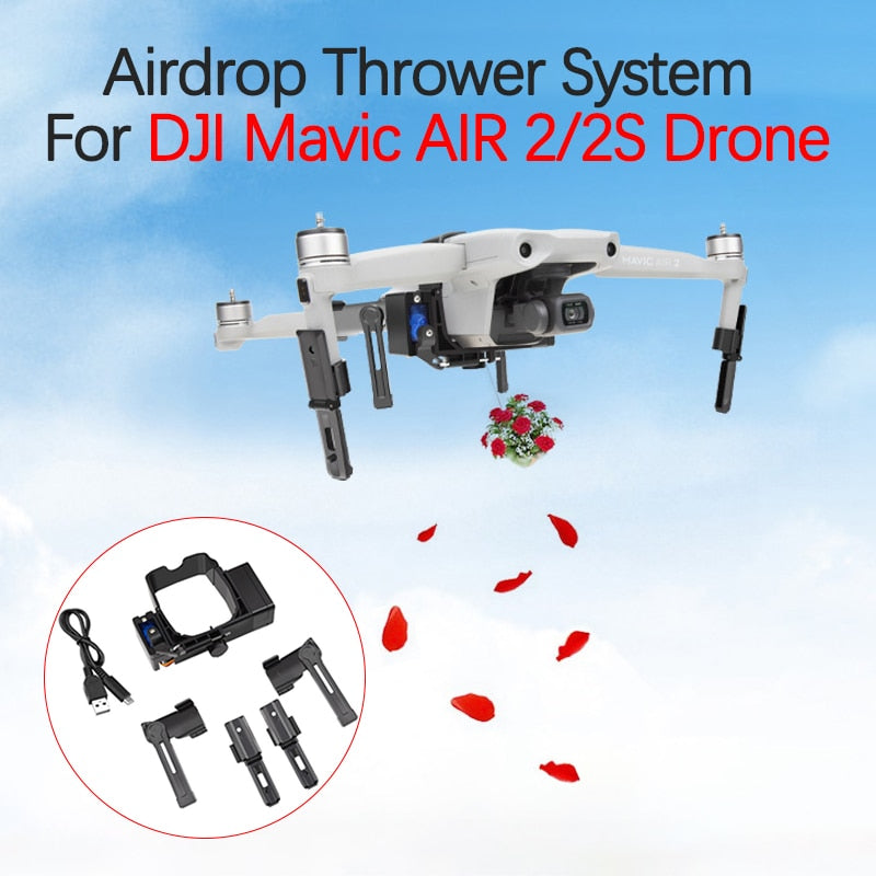 For DJI Mavic AIR 2 2S Drone Airdrop Thrower System Send Fishing Bait Wedding Ring Gift Deliver Advertisement Accessories