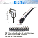 Adjustable 105 Degree Right Angle Driver Screwdriver Tools Set 1/4 Hex Shank For Power Drill Screwdriver Bits Tools