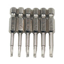 6pcs Magnetic Triangle Screwdriver Bits S2 Steel 1/4 inch Hex Shank Screwdriver Bit Set DIY Hand Tools