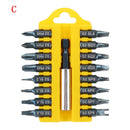 BROPPE 17 In 1 Screwdriver Bit Set Alloy Steel 1/4 Inch Hex Shank Magnetic Screwdriver 4 Types