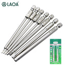 LAOA S2 alloy steel hex electric screwdriver tips with magnetic 2pcs drill screwdriver head