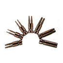 LAOA 7/10pcs S2 60HRC Hex Screwdriver Bits Set  Hexagonal Electric Screwdrivers Bit Kit With Magnetism 50mm