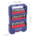 WORKPRO 51-piece Screwdriver bits Set multi bits set with Slotted Phillips Torx Hex Bits and Nut Driver