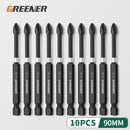 Greener Screw Electric Screwdriver Set 50 65 70 90 150mm Impact Strong Magnetic Batch Head Cross High Hardness Hand Drill Bit