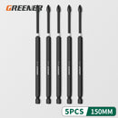 Greener Screw Electric Screwdriver Set 50 65 70 90 150mm Impact Strong Magnetic Batch Head Cross High Hardness Hand Drill Bit