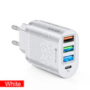 ANSEIP USB 48W PD Quick Charge USB Type c Wall Charging For iPhone 12 11 Samsung Xiaomi Mobile 4 Ports EU US Plug Charge Adapter