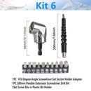 Adjustable 105 Degree Right Angle Driver Screwdriver Tools Set 1/4 Hex Shank For Power Drill Screwdriver Bits Tools