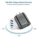 ANSEIP USB 48W PD Quick Charge USB Type c Wall Charging For iPhone 12 11 Samsung Xiaomi Mobile 4 Ports EU US Plug Charge Adapter