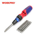 WORKPRO Ratcheting Screwdriver 12 in 1 Screwdriver set Quick Load Mechanism Screwdrivers S2 Bits Screwdriver Bit Set