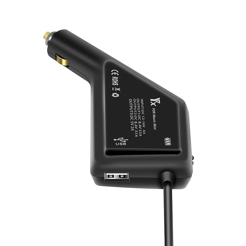 YX 3 in 1 Car Charger For DJI Mavic Mini Intelligent Battery Charging Hub Mavic Mini Car Connector USB Adapter Multi 2 Battery