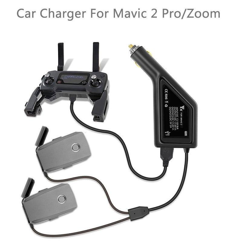 3 in 1 Battery Charger with USB Car Charger for DJI MAVIC 2 PRO & Mavic 2 ZOOM Drone Remote Controller