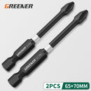 Greener Screw Electric Screwdriver Set 50 65 70 90 150mm Impact Strong Magnetic Batch Head Cross High Hardness Hand Drill Bit