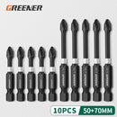 Greener Screw Electric Screwdriver Set 50 65 70 90 150mm Impact Strong Magnetic Batch Head Cross High Hardness Hand Drill Bit