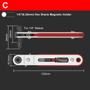 3Choices Mini Magnetic Ratchet Wrench 1/4" Hex Shank Screwdriver Handle For Narrow Space DIY Hand Tools Set