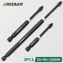 Greener Screw Electric Screwdriver Set 50 65 70 90 150mm Impact Strong Magnetic Batch Head Cross High Hardness Hand Drill Bit