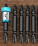 Bits for Screwdriver Alloy Magnetic Ring Electric Screwdriver Bits Anti-corrosion Strong Magnetizer Screwdriver Drill Bit Set