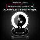 BOSIRUN 2022 Webcams, Camera Computer, LED Webcams with Microphone and Ring Light, Streaming QHD 2K/1080P 30fps, 3-Color Temperature/Brightness, Auto Focus，Plug and Play, for Laptop, MacBook, PC