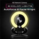 BOSIRUN 2022 Webcams, Camera Computer, LED Webcams with Microphone and Ring Light, Streaming QHD 2K/1080P 30fps, 3-Color Temperature/Brightness, Auto Focus，Plug and Play, for Laptop, MacBook, PC