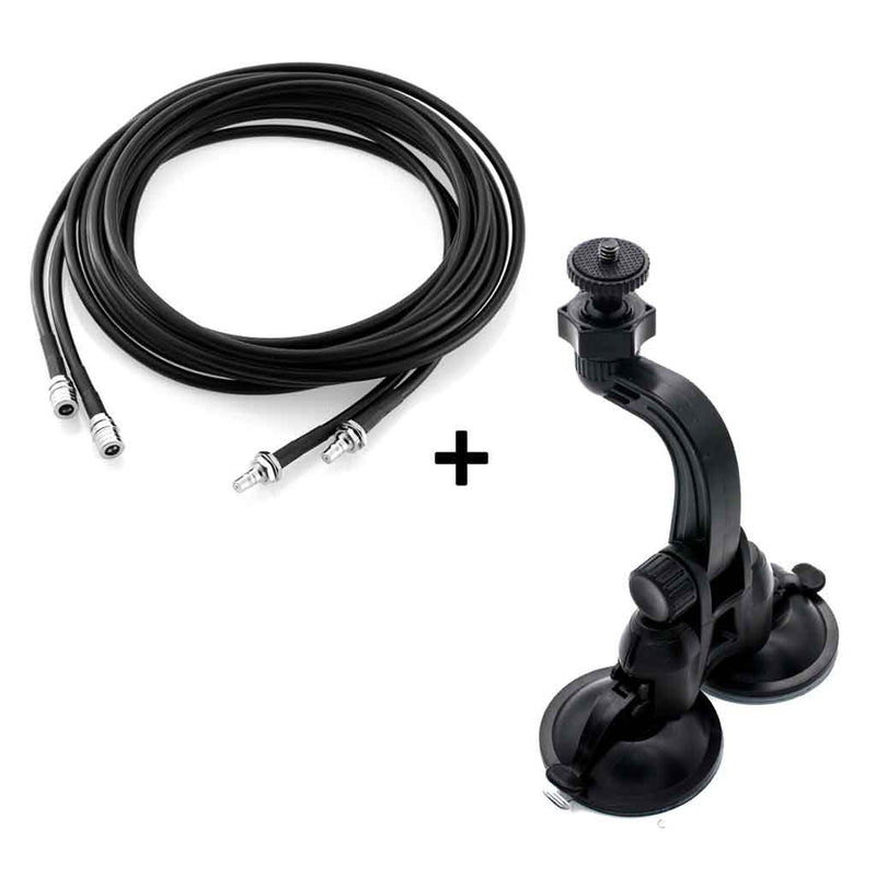 Extension coaxial cables / bracket with two suction cups which can be Fixed on the car roof for ALIENTECH antenna signal booster