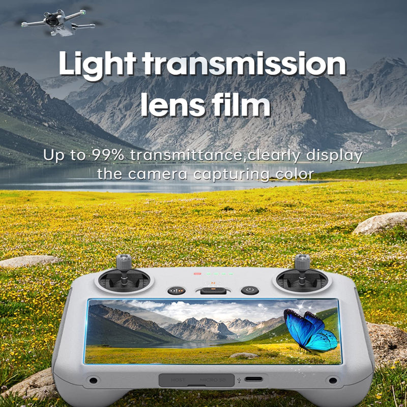 2 PCS 9H HD Tempered Glass Film For DJI Mini 3 Pro RC Remote Control With Screen Protective Cover Film Drone Accessories