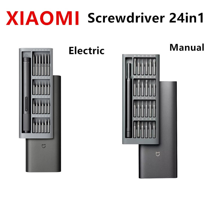 Xiaomi Original Daily Use Electric And Manual Screwdriver Kit Precision Magnetic Bits Alluminum Box DIY Screw Driver Set Gift