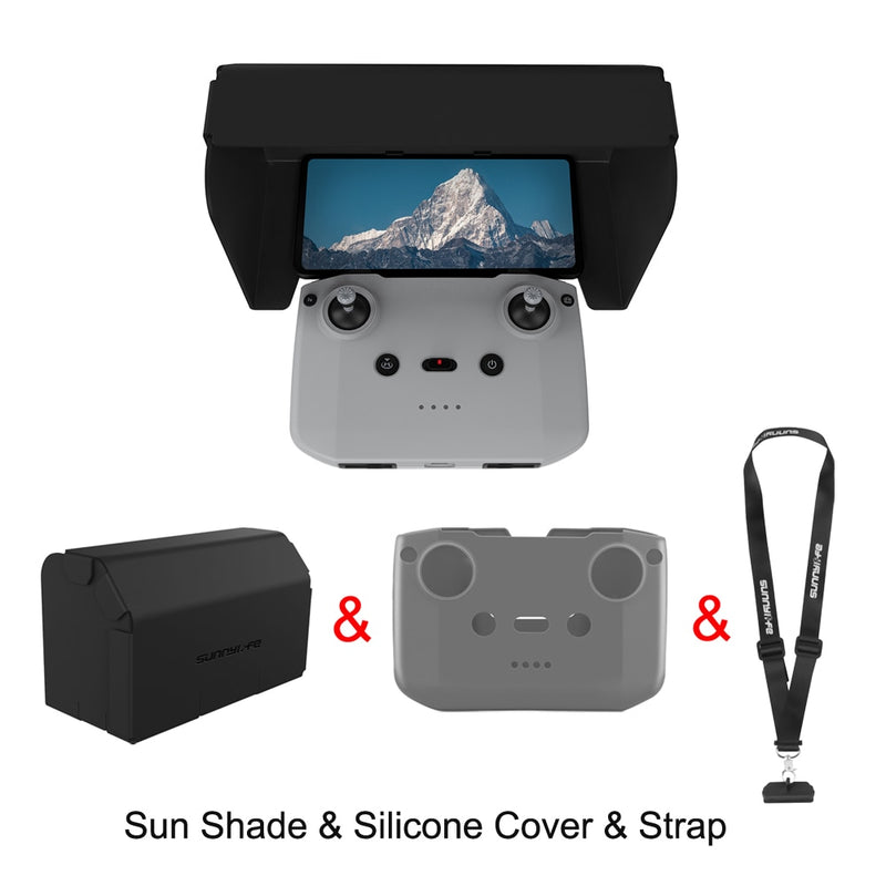 Support Téléphone + Pare-Soleil 2 En 1 Pour Télécommande De Drone DJI | Compatible Mavic Air 2, Mini, Mavic 2, Spark Et Plus